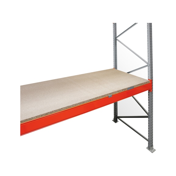 Chipboard shelf for pallet shelf