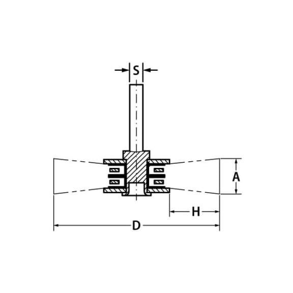 Spazzola metallica cilindrica con albero Filo di acciaio (crimpato, a due file) - 2