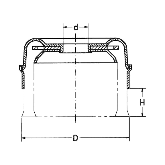 Trådkopbørste Krympet rustfrit stål med M14-forbindelsesgevind - 2