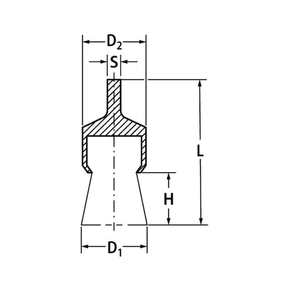 Brosse d'extrémité Fil acier (ondulé, rangée unique) - 2