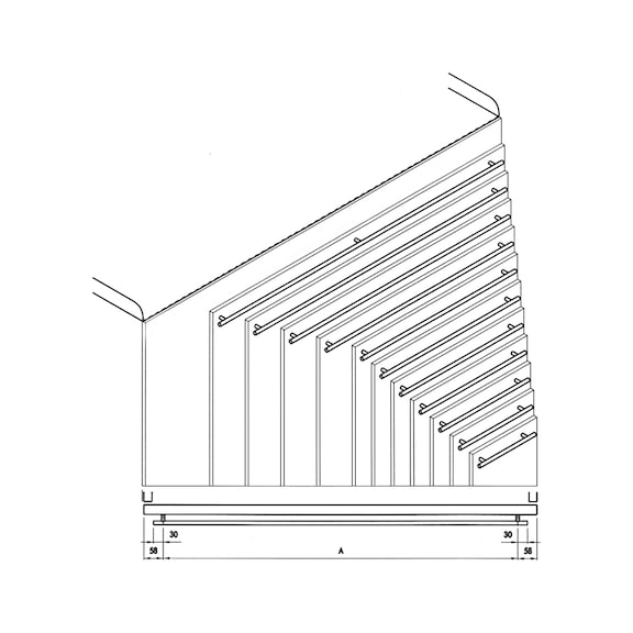 Bar handle For standard kitchen dimensions - HNDL-ROD-A2-12X2X442MM