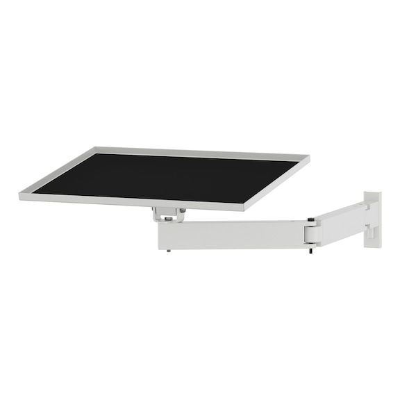 Swivel arm with shelf for mounting profile