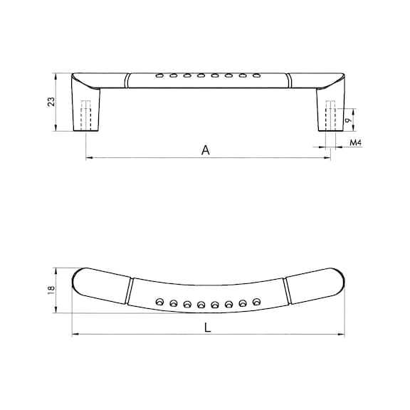 Designer furniture handle ZD 22 - 2