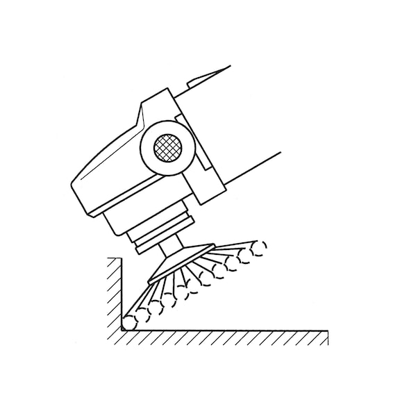 Spazzola conica Acciaio intrecciato con filettatura di collegamento M14 - 2