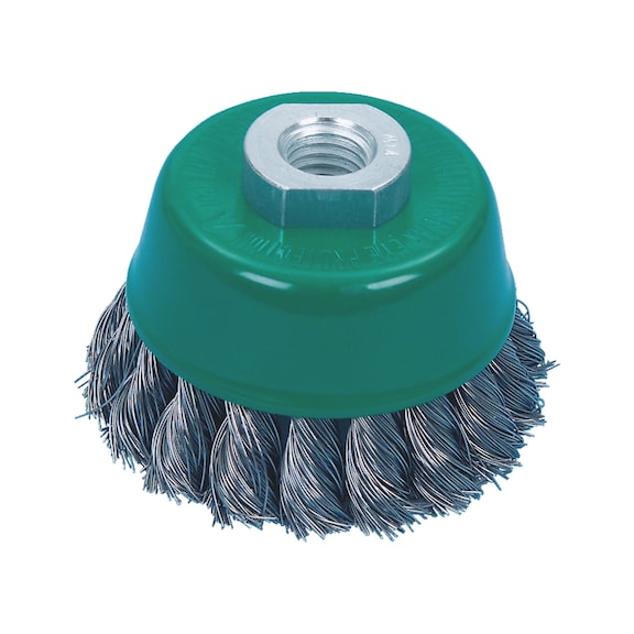 Wire cup brush Rust-free wire (braided, single row) - 1