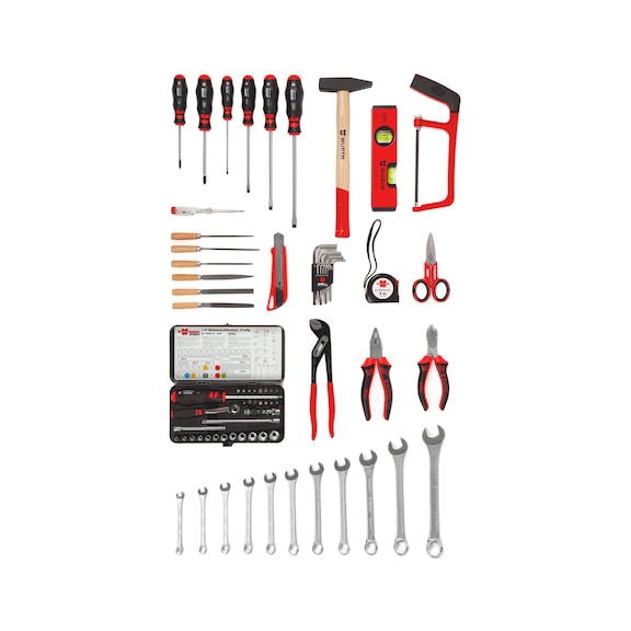 Kit de mallette d'entretien PE/ALU, assortiment d'outils, 76&nbsp;pièces  - 2