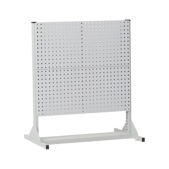 Shelving unit, perforated plate system - STANDRCK-PERFPLT-2SD-2X2L-RAL7035/7035