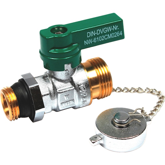 Ball valve - BA-KFE-DVGW-ET/ET-BRS-NI-WEDGS-G1/2X3/4