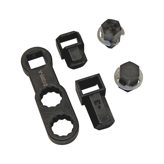 Tension roller wrench kit for auxiliary drive belt 5 pieces - 2
