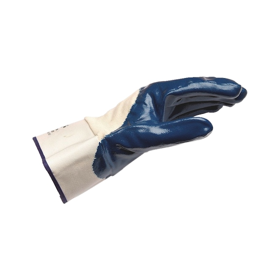 Niebieska rękawica nitrylowa