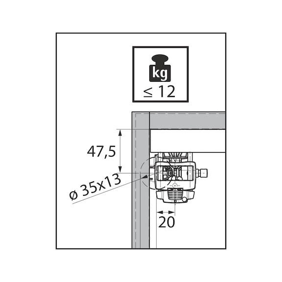 Folding door fittings with lower guide with automatic closing WingLine L - 11