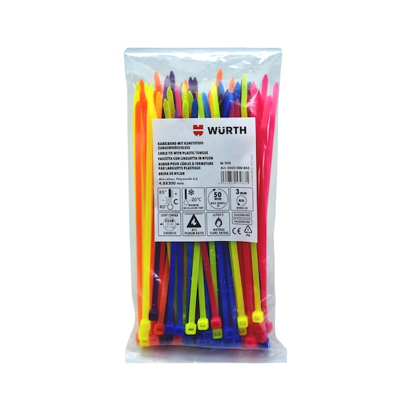 COLOURED CABLE TIE ASSORTMENTS - 3