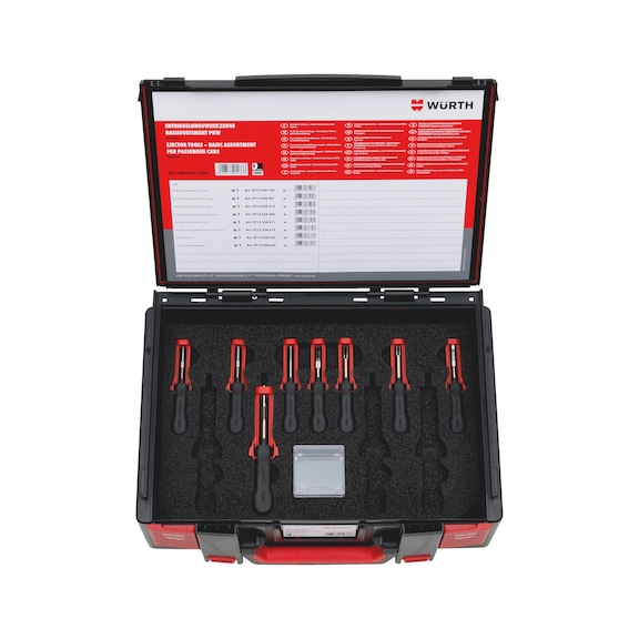 Release tool basic assortment 8 pieces in system case 4.4.2