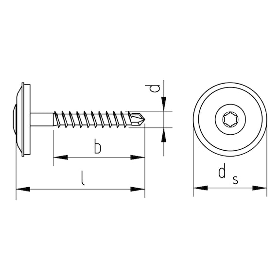 Roofing screw pias<SUP>®</SUP> A2 stainless steel - 2