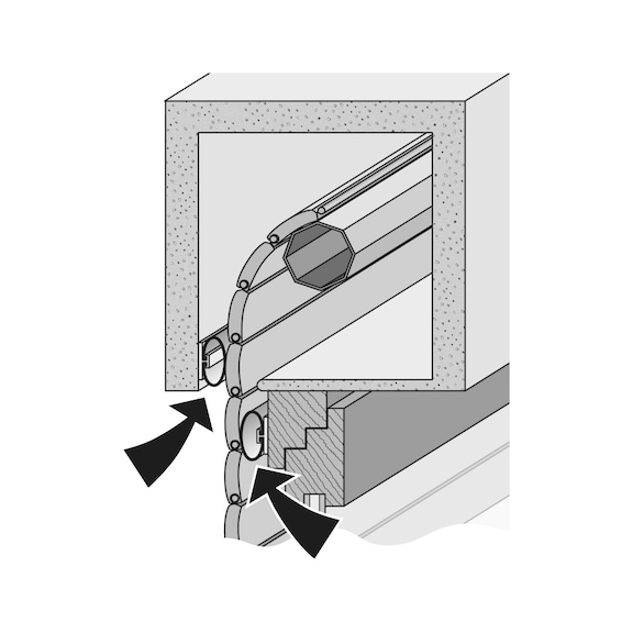 Roller shutter sealing system RD - 3