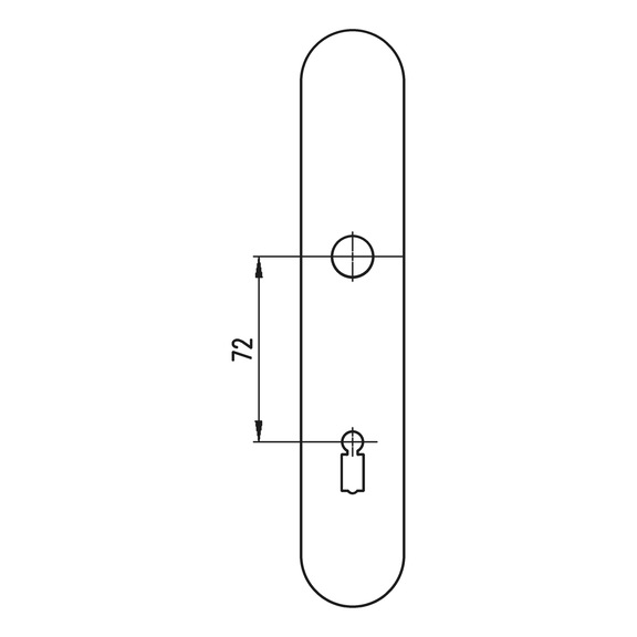 Clips langschildset ZD, rond - DH-ZD-LONGPLT-KH-(CR)