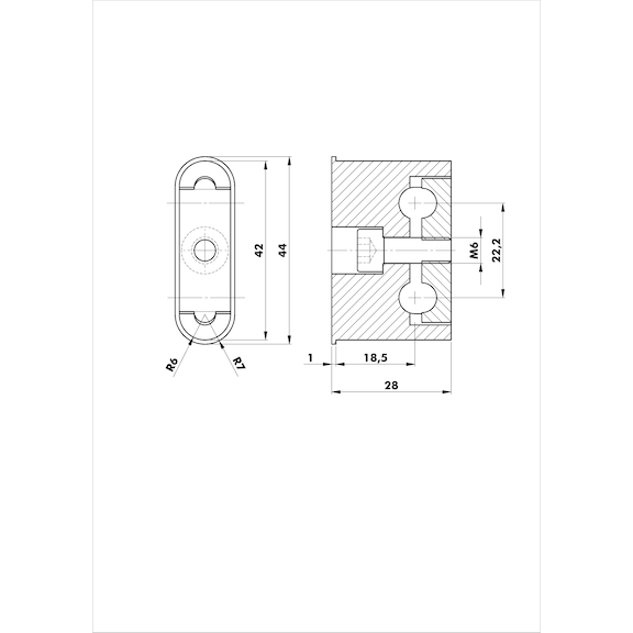 Klemmblock für Zimmertür-Einsteck-Einbohrbänder - 2