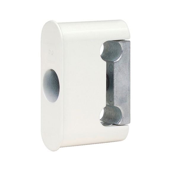 Clamping block For interior door push-in spigot hinges - CLMPBLOCK-INDR-ZD-WHITE
