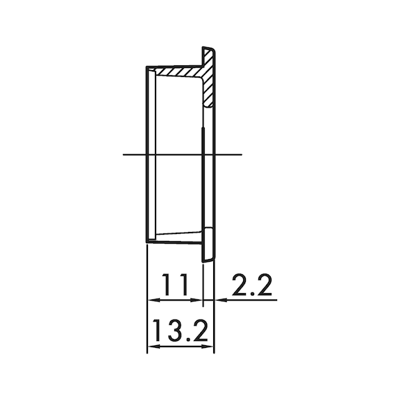 Maniglia di design con guscio rettangolare MUG-ZD 2 - 4