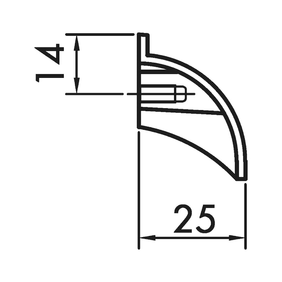 Muschelgriff antik MUG-ZD 4 aus Zinkdruckguss - 3