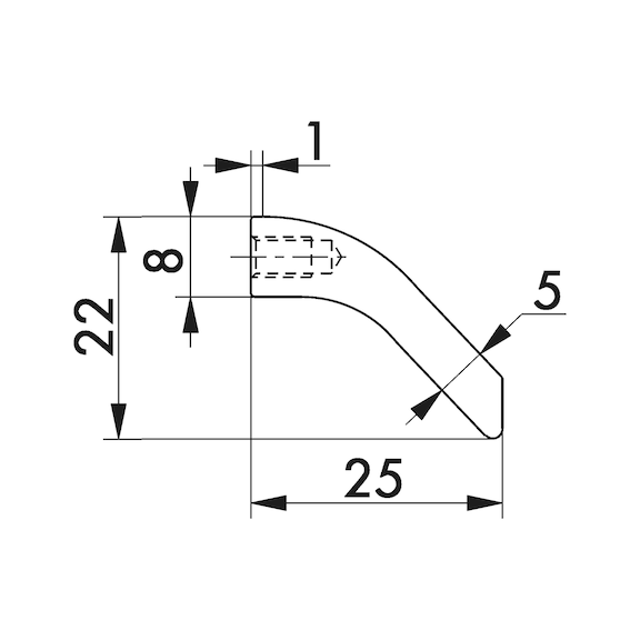 Poignée de meuble design Barre en&nbsp;T, MG-AL&nbsp;2 - 2