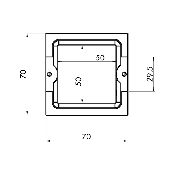 Möbelknopf quadratisch MK-ZD 3 aus Zinkdruckguss - 4