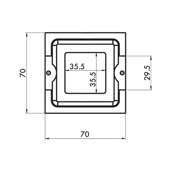 Möbelknopf quadratisch MK-ZD 4 - 4