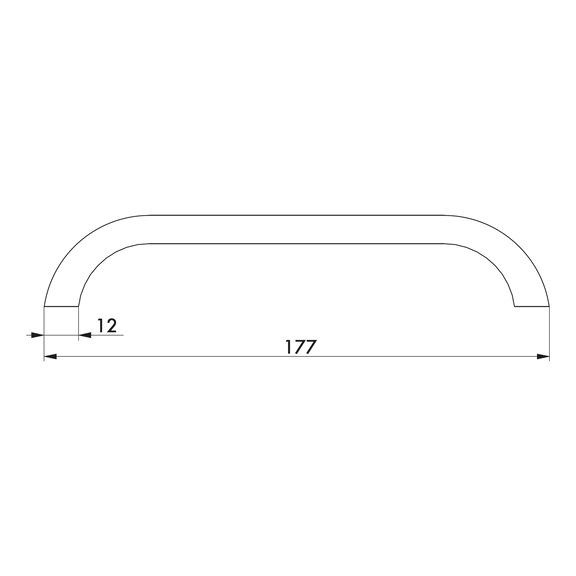 Design-Möbelgriff Bügelform MG-ZD 8 aus Zinkdruckguss - 7