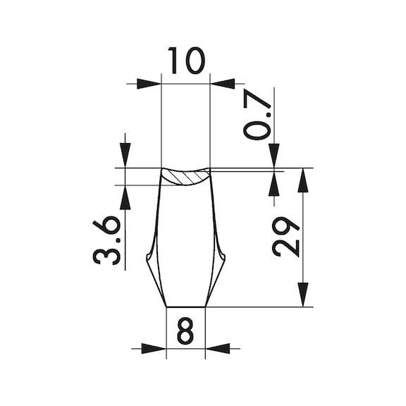 Design-Möbelgriff Segmentbogenform MG-ZD 6 aus Zinkdruckguss - 5
