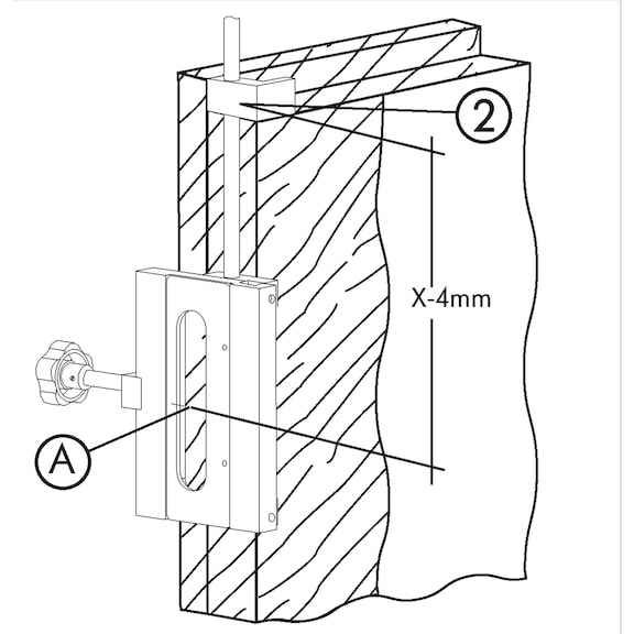 Anschlag für Insert 3-D Band Rahmenbohr/Fräslehrenkörper - 3