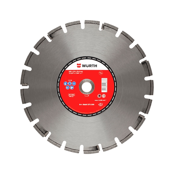 Diamond cutting disk for asphalt