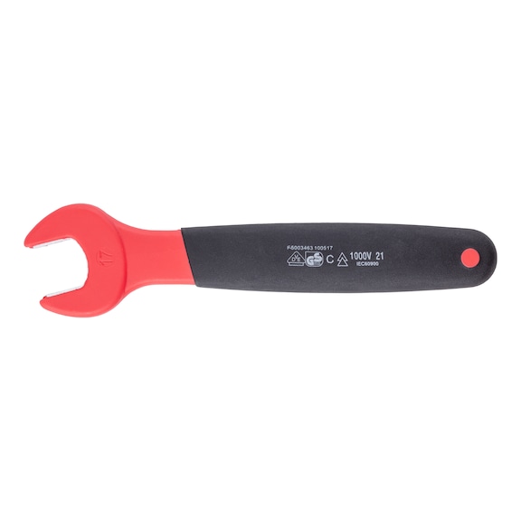 VDE single open-end wrench Metric straight design