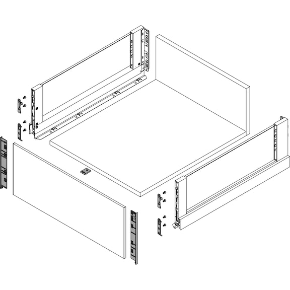 Blendenhalter-Set F8 Nova Pro Scala für Innenschubkasten H90, Innenauszug H90 mit Rechteckreling, Innenauszug H186- und H186 Crystal Plus - 4
