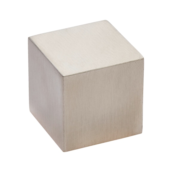 Bouton en forme de cube en inox pour meuble - 1