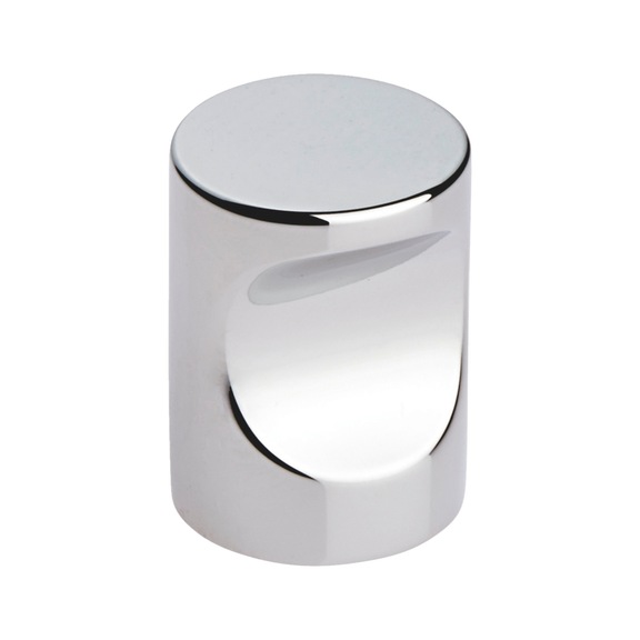 Knob With recessed handle - KNOB-BRS-CYLFORM-(CR)-POL-D18MM