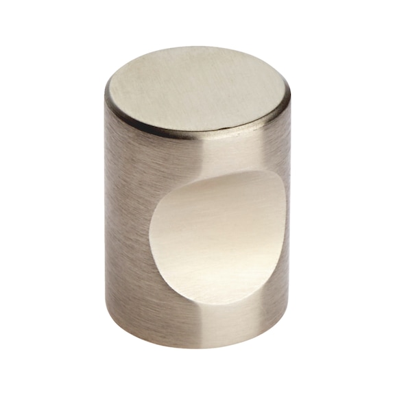 Knob With recessed handle - KNOB-BRS-CYLFORM-A2/FINISH-D18MM