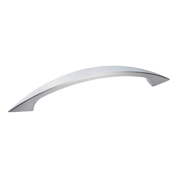Designer furniture handle Arch handle, pointed - HNDL-BOWTYP-ZD-(CR)-MATT-128MM
