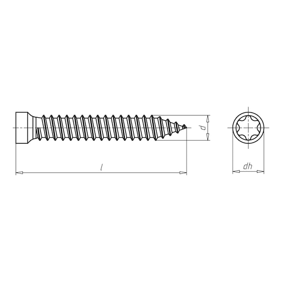 Spacing assembly screw AMO<SUP>®</SUP>-Y &empty; 7.5 mm - 2