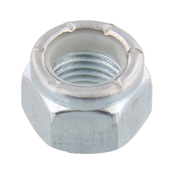 Hexagon nut, high profile with clamping piece (non-metal insert), inch - 1