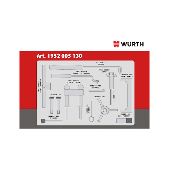 Kit di utensili per fasatura per VW Group 1.4 - 1.6 - 1.8 - 2.0, benzina - 3