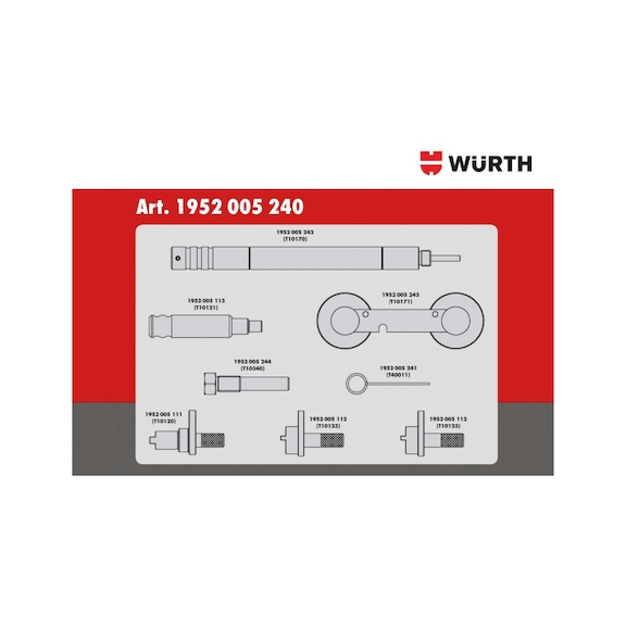 Kit d'outils de calage adapté aux moteurs du groupe VW 1.2 - 1.6, essence - 3