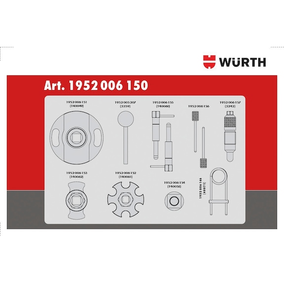 Kit di utensili per fasatura adatto per VW Group 2.7 - 3.0 - 4.0 - 4.2, diesel - 3