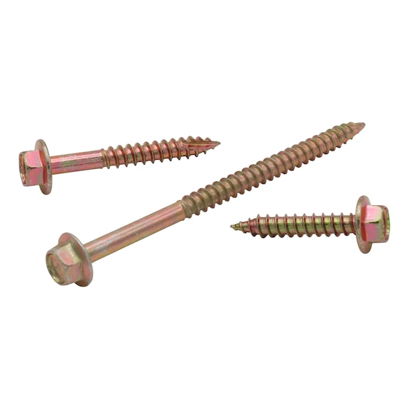 Drilling screw, hexagon head with flange, inch - 1