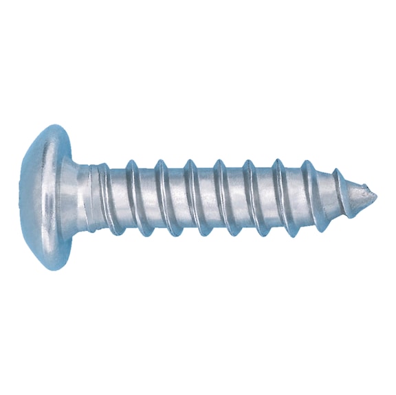 Pan head tapping screw, with hexalobular drive and securing pin - 1