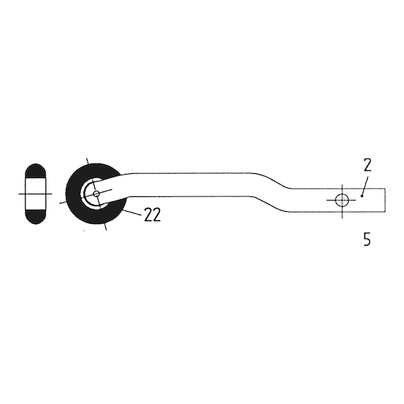 Kontaktní rameno, KA 25/9 Pro elektrický brusný pilník ESF 500-E - 2