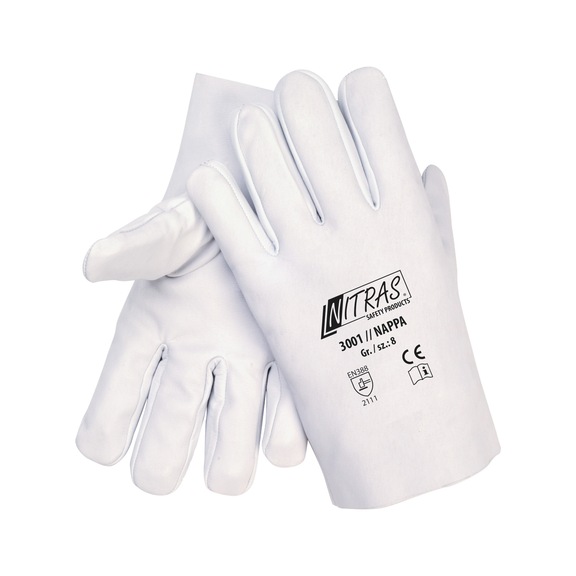 Protective glove, leather - PROTGLOV-NITRAS-NAPPALEATHER-3001-GR.8