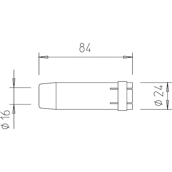 Buse à gaz conique Ø 16 mm - 2