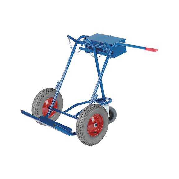 Steel cylinder trolley with support wheel - 2