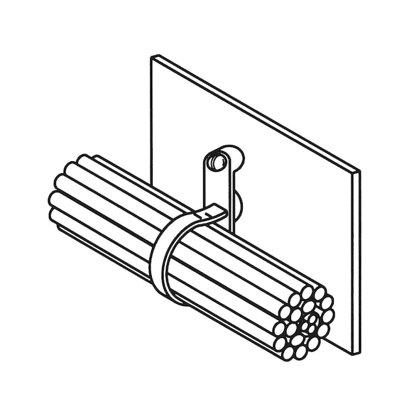 Speciale kabelbinder met metalen sluiting en bevestigingsoogje - 2