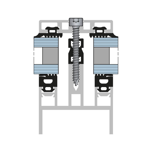 Zylinder-Blechschraube Form C mit AW-Antrieb, Gleitbeschichtung und Schabenut - 4